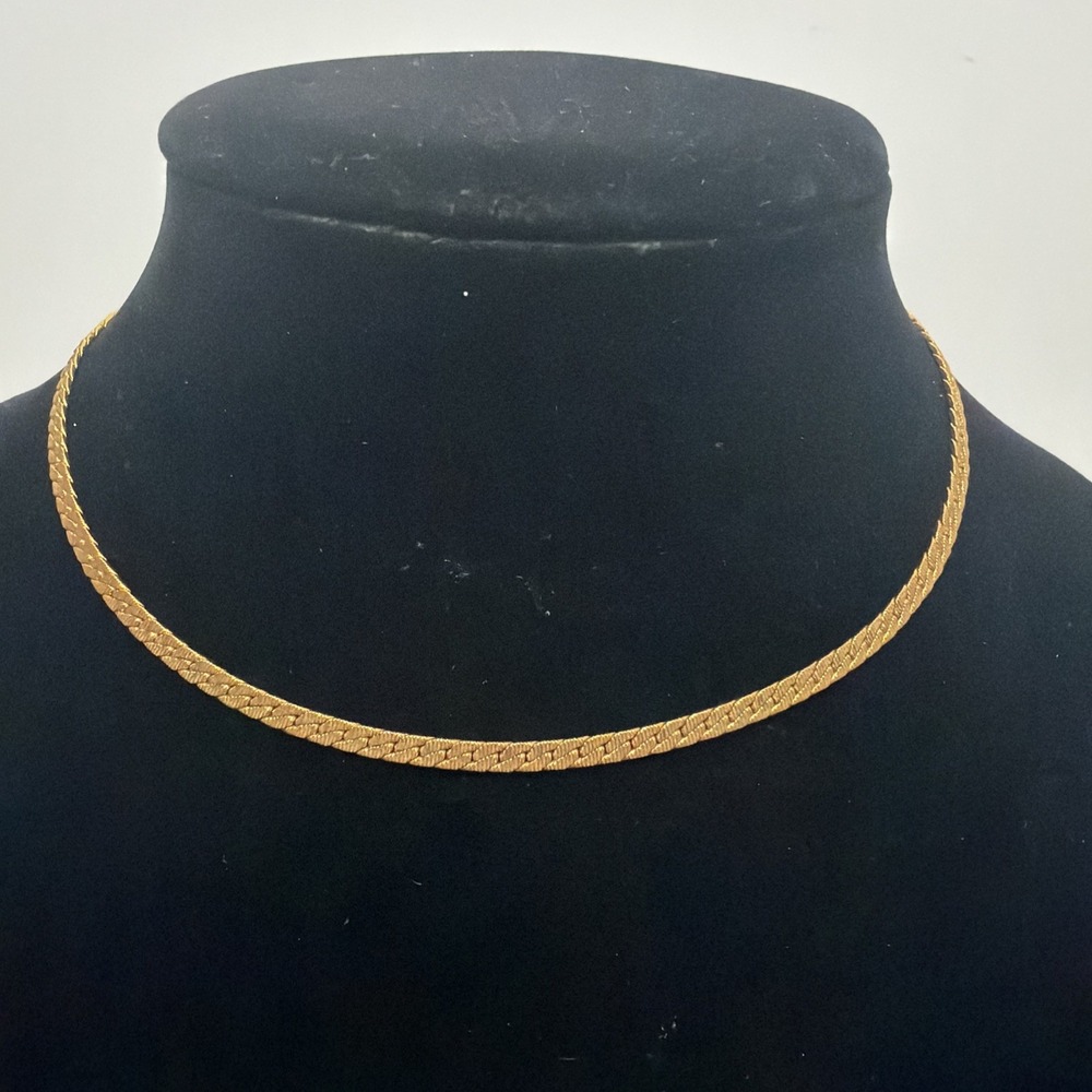 Vintage Monet Gold Tone Necklace Pat PNDG 15" Rope Chain Choker